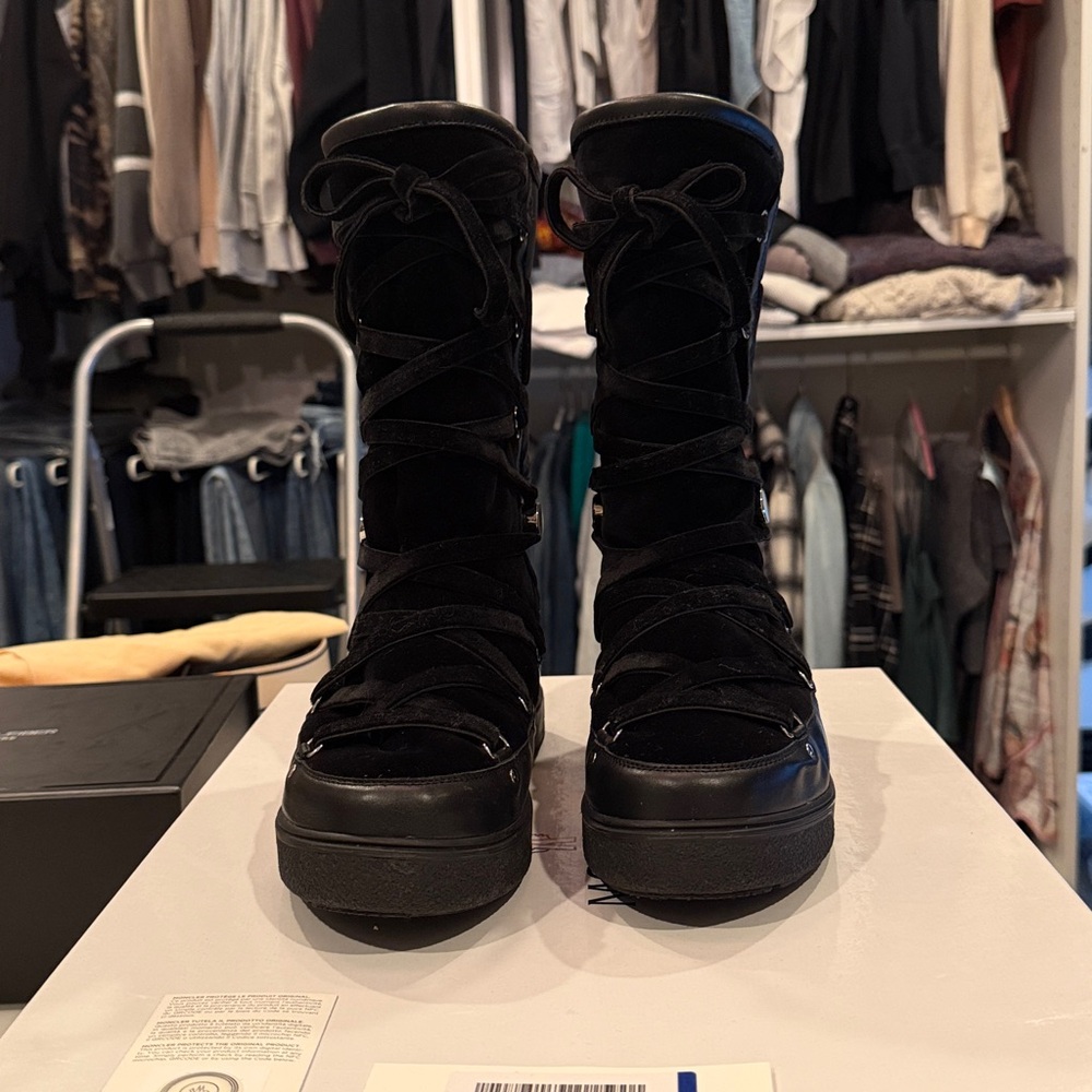 Moncler Black and Silver Winter Boots - Picture 2 of 7